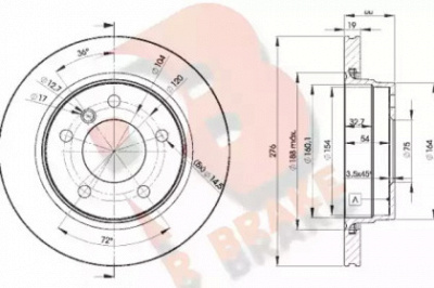 R BRAKE 78rbd22315 -